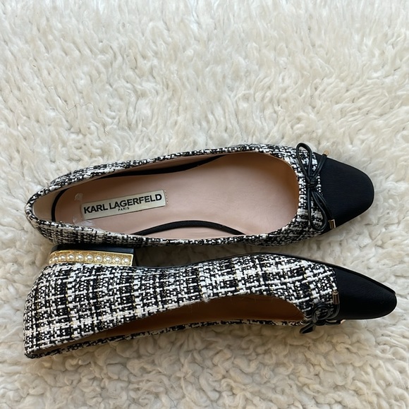 Karl Lagerfeld | tweed ballet flats Size 7 Excellent used condition. - Picture 10 of 11